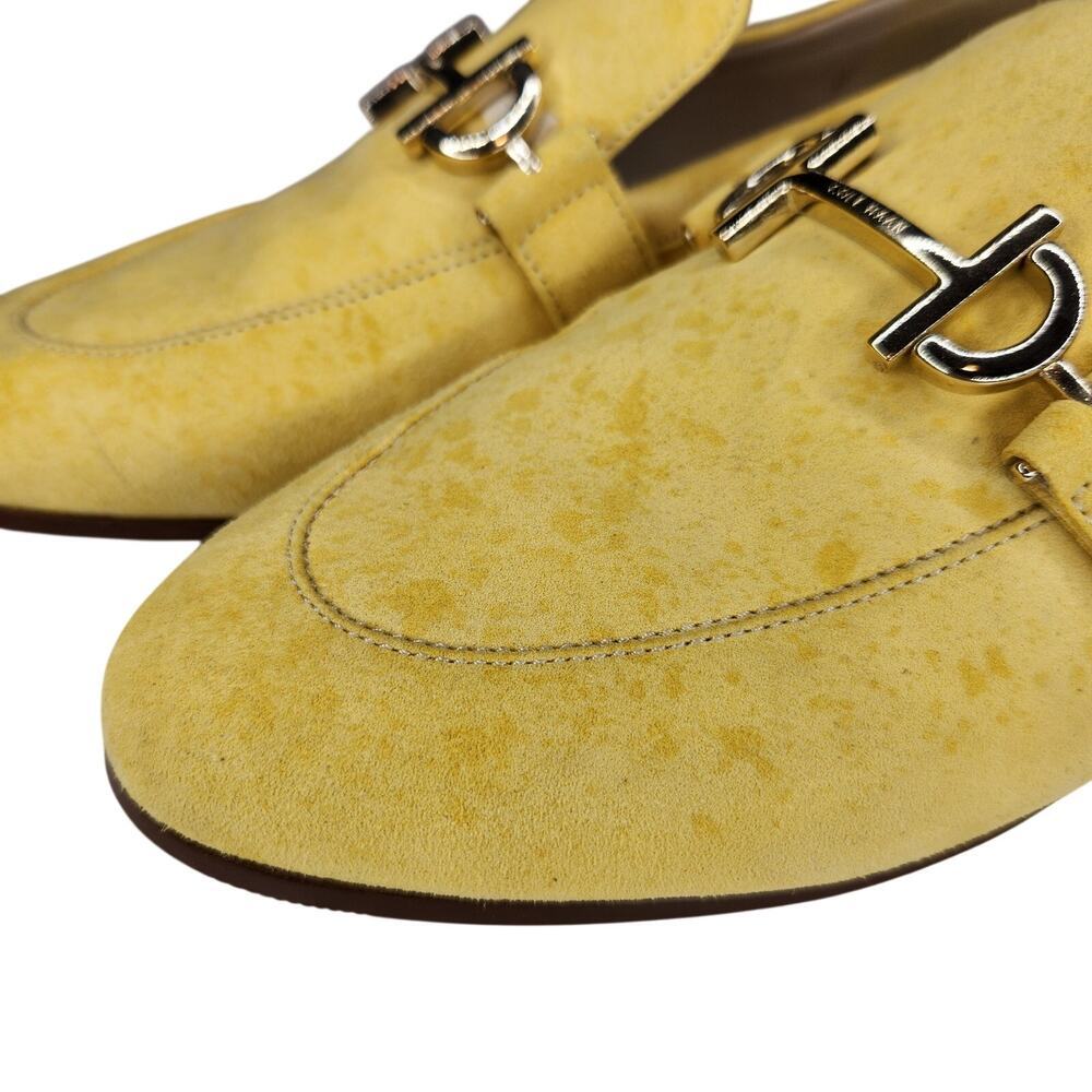 Cole Haan Grand Series Butter Yellow Suede Loafers Slip On Bit Detail - Picture 2 of 8